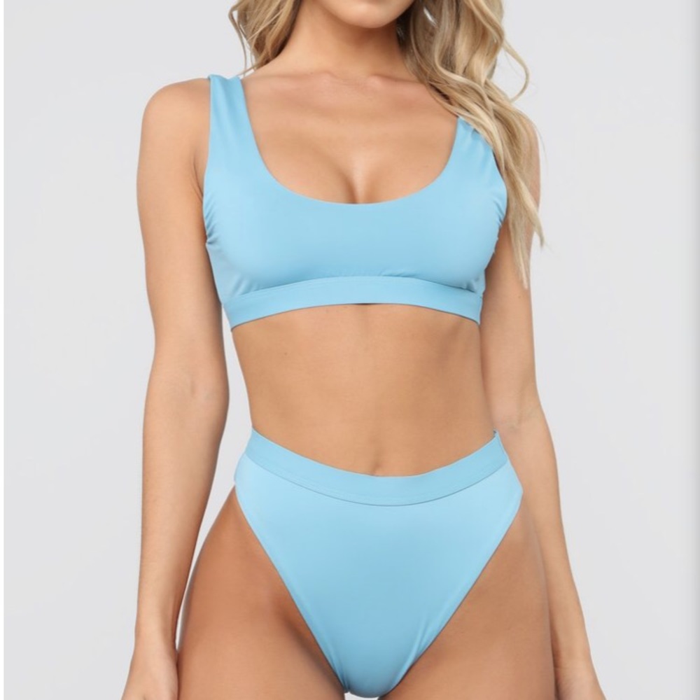 Dusty blue fashion nova bikini